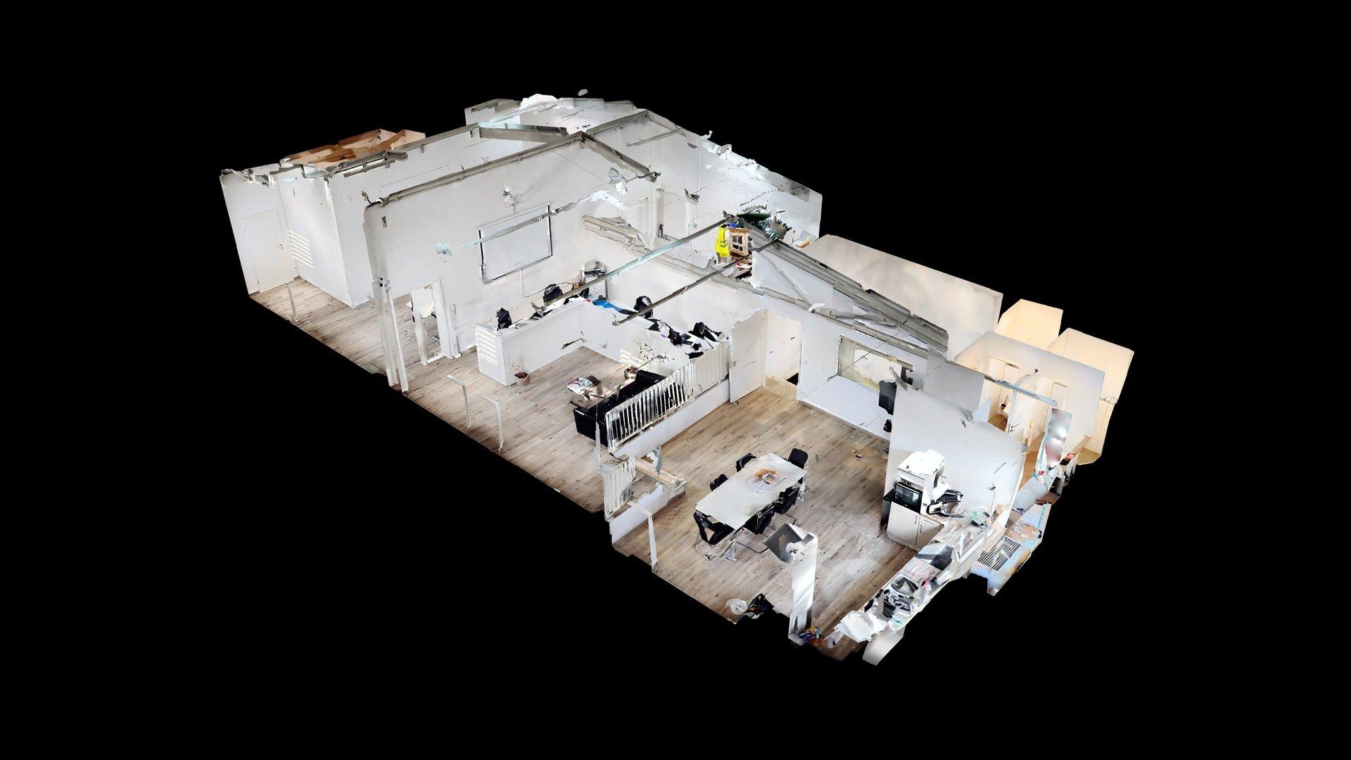 Dollhouse-Ansicht eines 3D-Scans